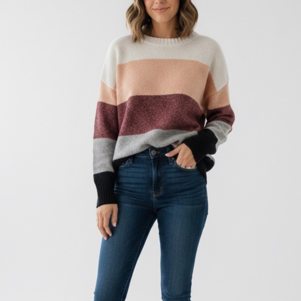 Divided Striped chunky oversized sweater size small